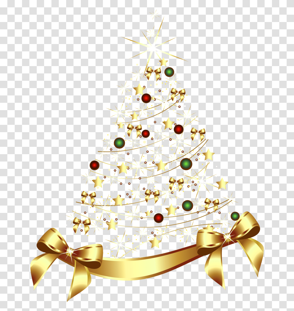 Christmas Tree With Gold Bow Gold Christmas Tree, Ornament, Plant Transparent Png