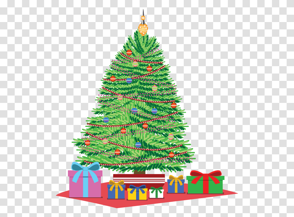 Christmas Tree With Presents Clipart Download Christmas Tree Drawing In Gift, Ornament, Plant, Outdoors, Vegetation Transparent Png