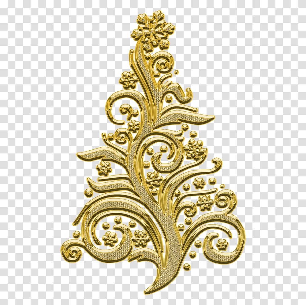 Christmas Treepatterndecorchristmasnew Year's Eve Free Natal E Ano Novo, Gold, Cross, Symbol, Jewelry Transparent Png