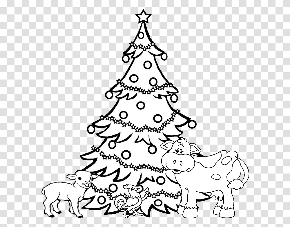 Christmas Treepng Christmas Picture Clipart Black And White, Plant, Ornament, Star Symbol Transparent Png