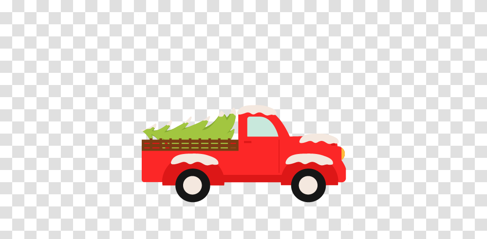 Christmas Truck Scrapbook Cute Clipart, Vehicle, Transportation, Fire Truck, Pickup Truck Transparent Png