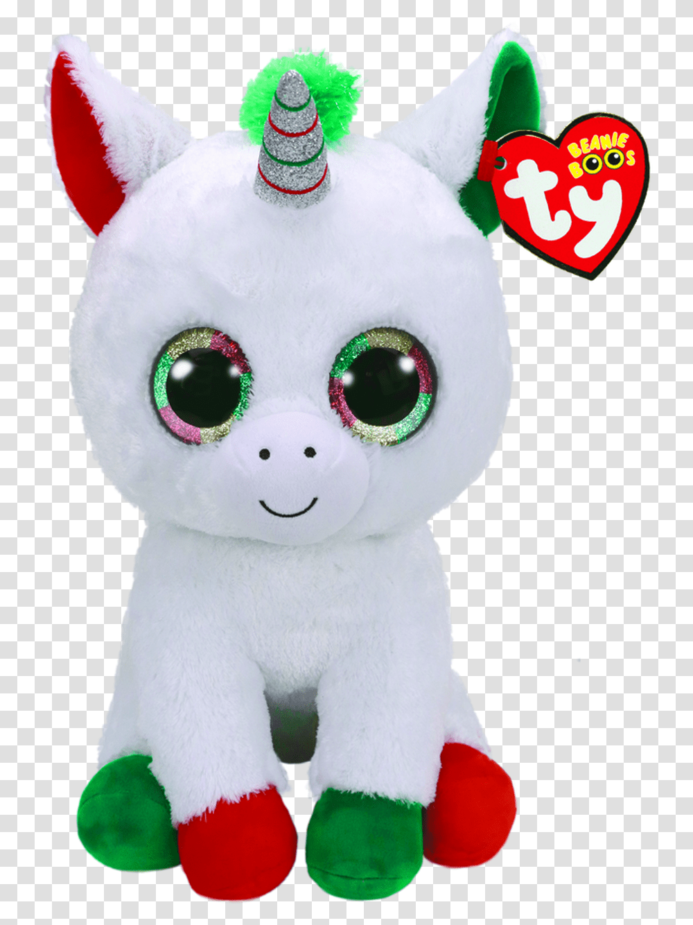 Christmas Unicorn Beanie Boo Cartoons Christmas Unicorn Beanie Boo, Plush, Toy, Snowman, Winter Transparent Png