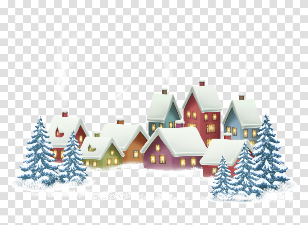 Christmas Village Christmas Village Clipart, Tree, Plant, Christmas Tree, Ornament Transparent Png