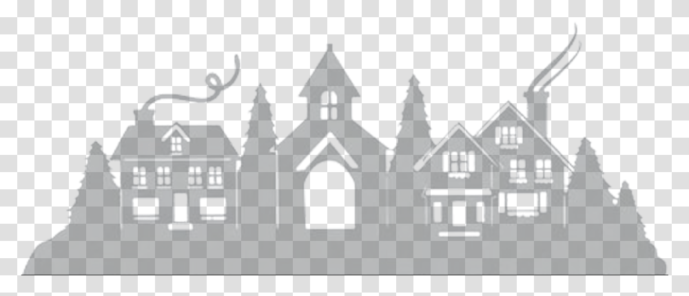 Christmas Village Silhouette Svg Free, Fence, Architecture, Building, Triangle Transparent Png