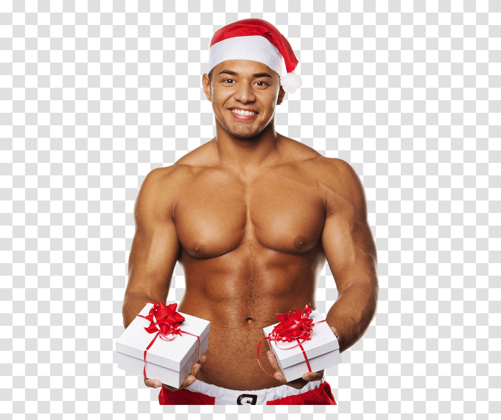 Christmas Wallpaper Sexy Man, Person, Human, Face, Gift Transparent Png