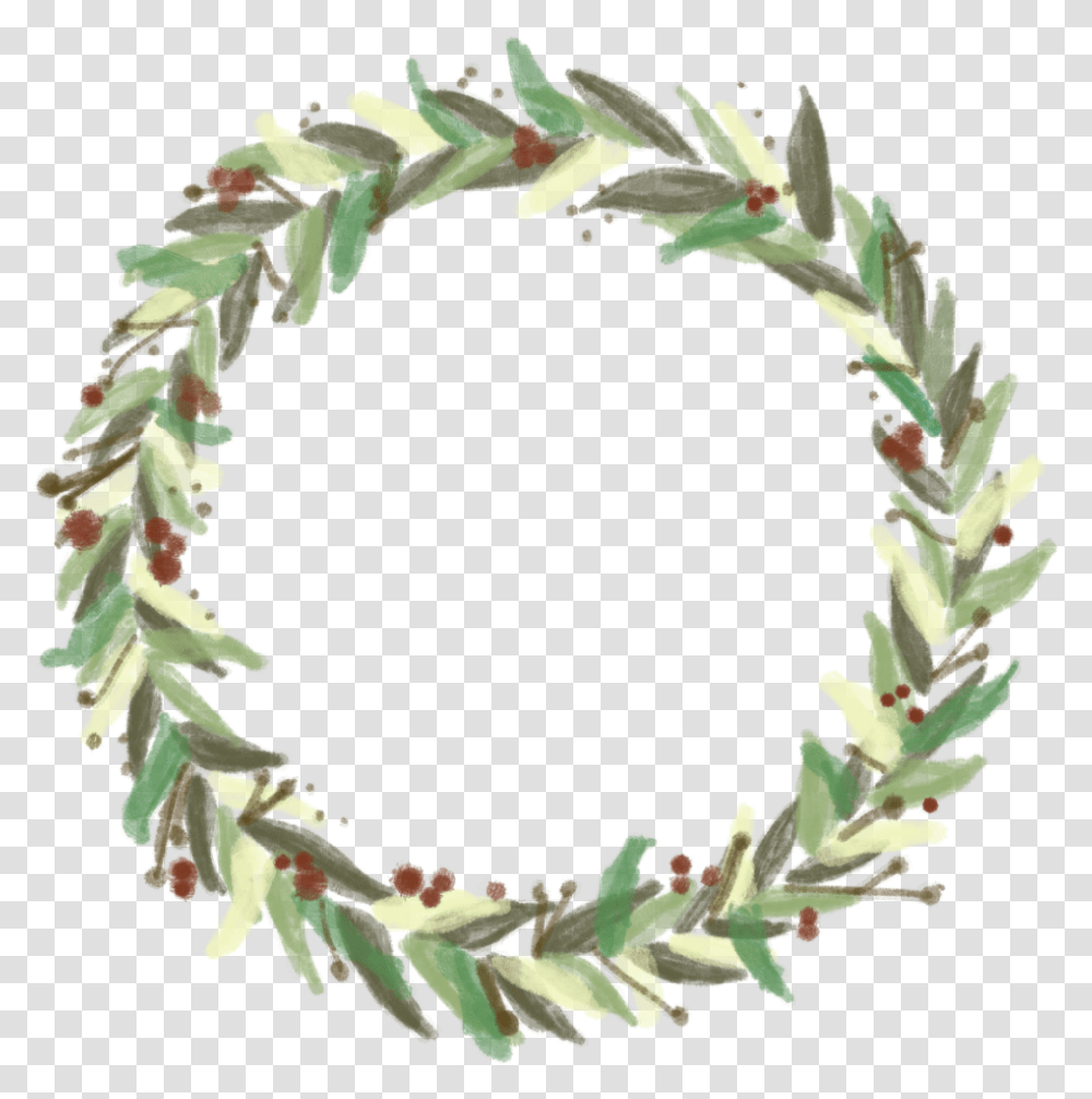 Christmas Watercolor Wreath, Plant, Flower, Blossom, Flower Arrangement Transparent Png