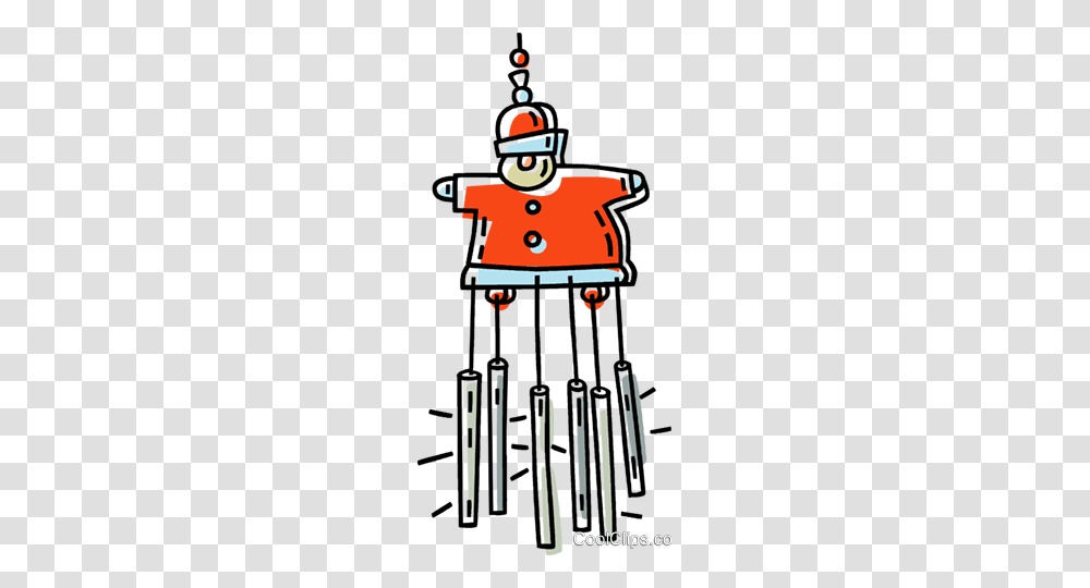 Christmas Wind Chimes Royalty Free Vector Clip Art Illustration, Robot, Utility Pole, Long Sleeve Transparent Png