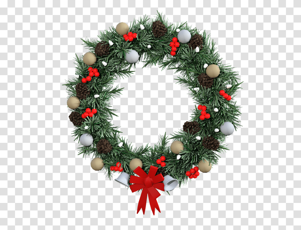 Christmas Wreath Background, Christmas Tree, Ornament, Plant Transparent Png