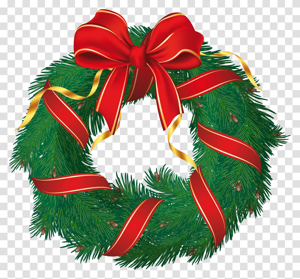 Christmas Wreath Background Christmas Wreath Clipart Transparent Png