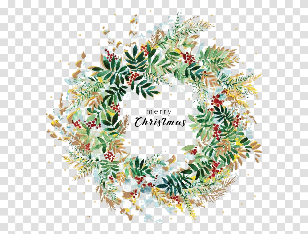 Christmas Wreath Background Image Christmas Garland Background Transparent Png