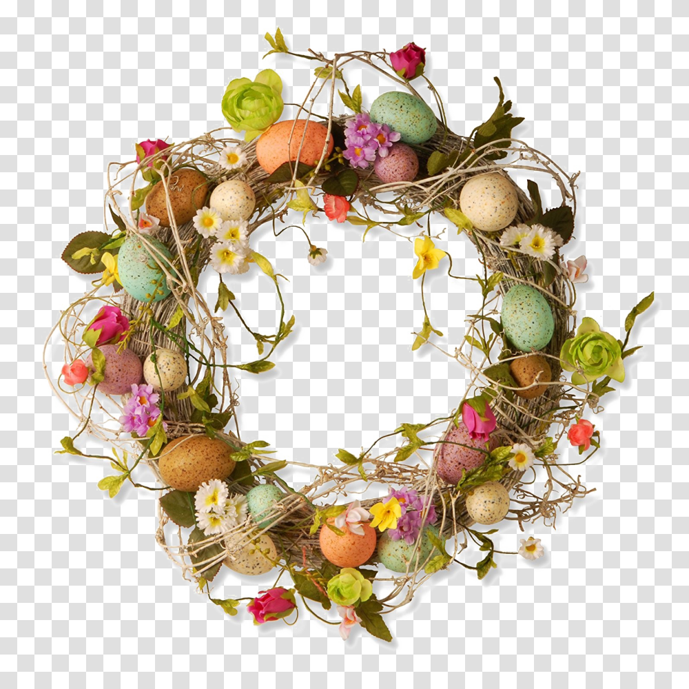 Christmas Wreath Background Jpg Bunny Easter Wreath Transparent Png