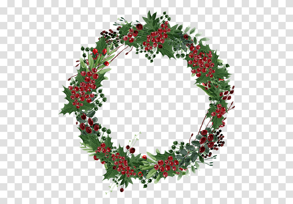 Christmas Wreath Christmas Holiday Xmas Decorative Wreath, Plant Transparent Png