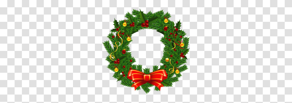 Christmas Wreath Clip Art Happy Holidays, Christmas Tree, Ornament, Plant, Green Transparent Png