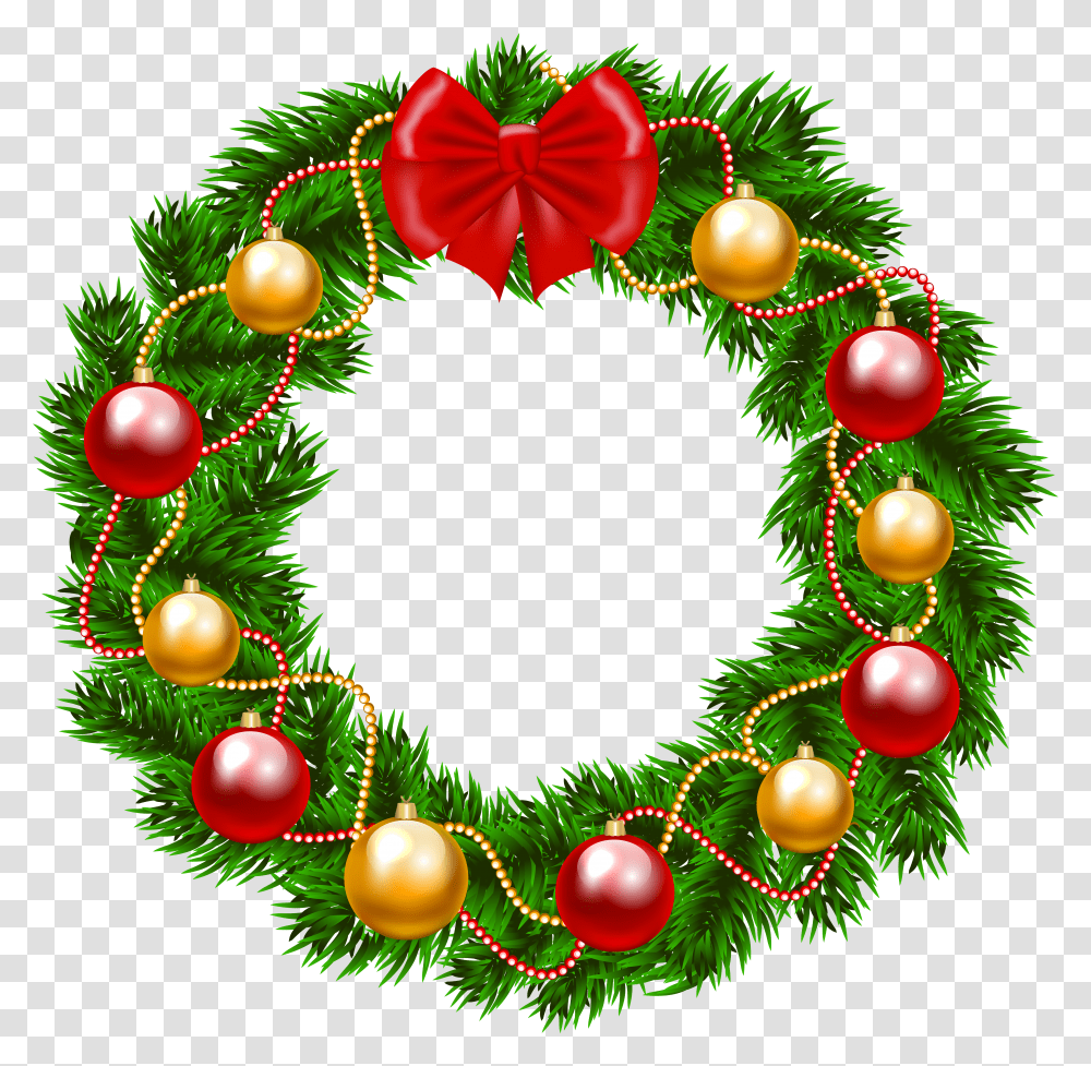 Christmas Wreath Clipart Backgrounds Transparent Png