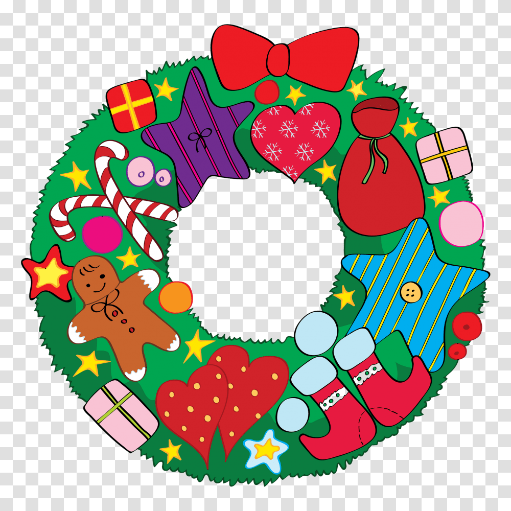 Christmas Wreath Clipart Clip Art, Graphics, Number, Symbol, Text Transparent Png