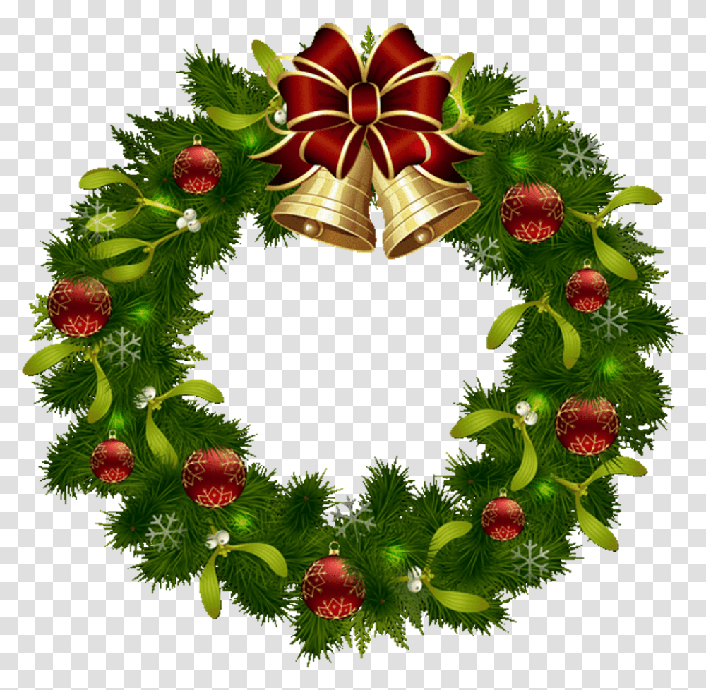 Christmas Wreath Clipart Download Christmas Wreath Clipart, Christmas Tree, Ornament, Plant Transparent Png