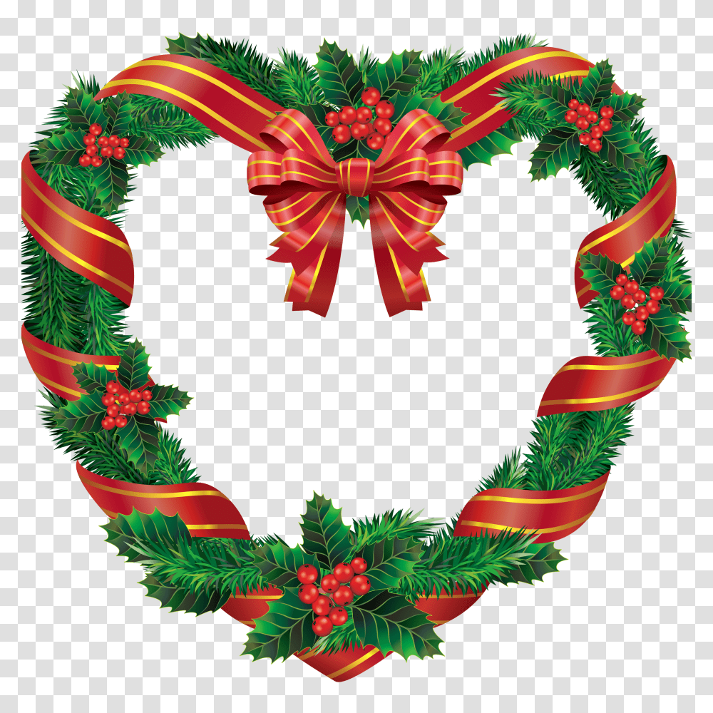 Christmas Wreath Clipart, Pattern Transparent Png