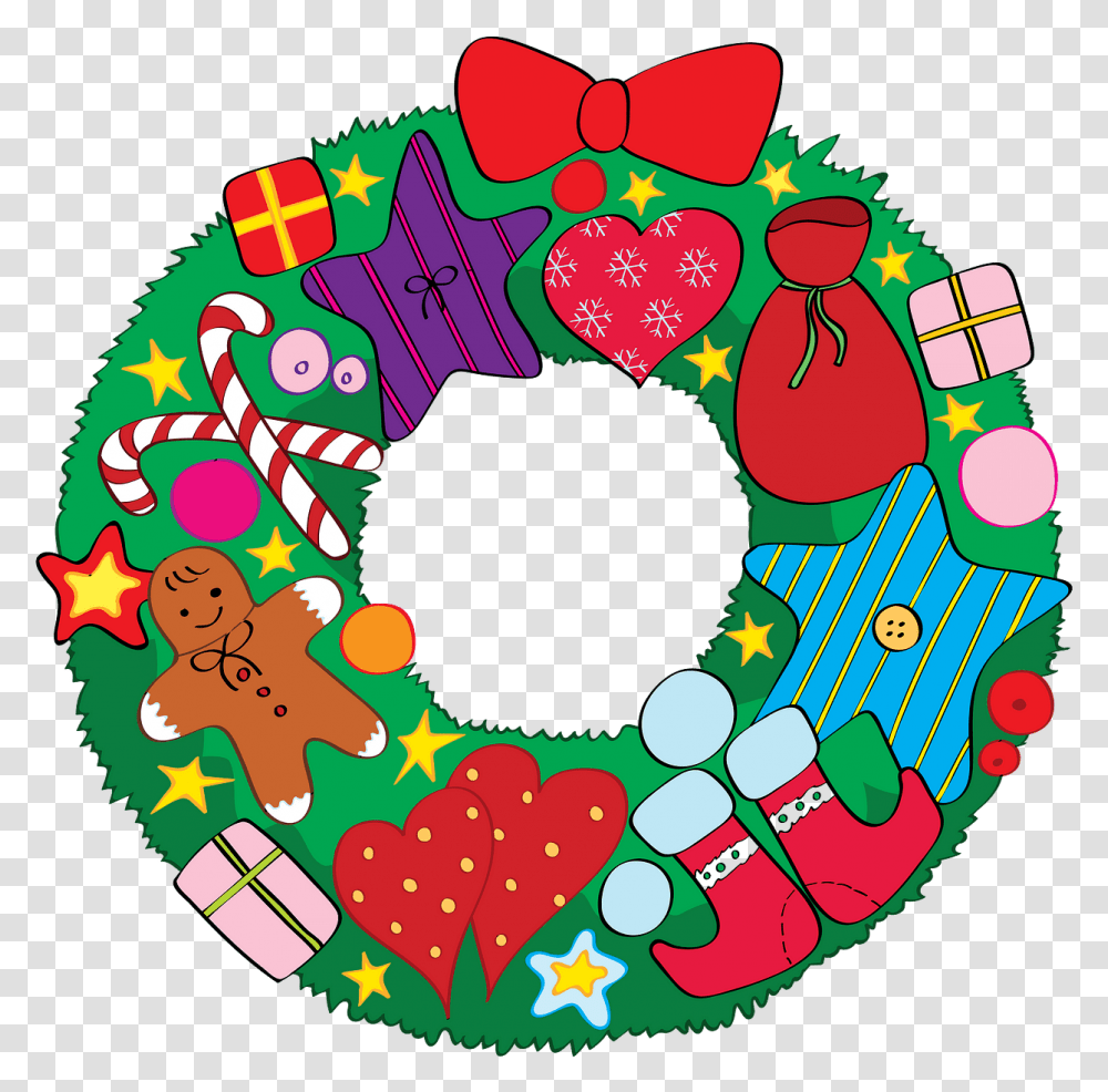 Christmas Wreath Clipart, Life Buoy, Pastry, Dessert Transparent Png