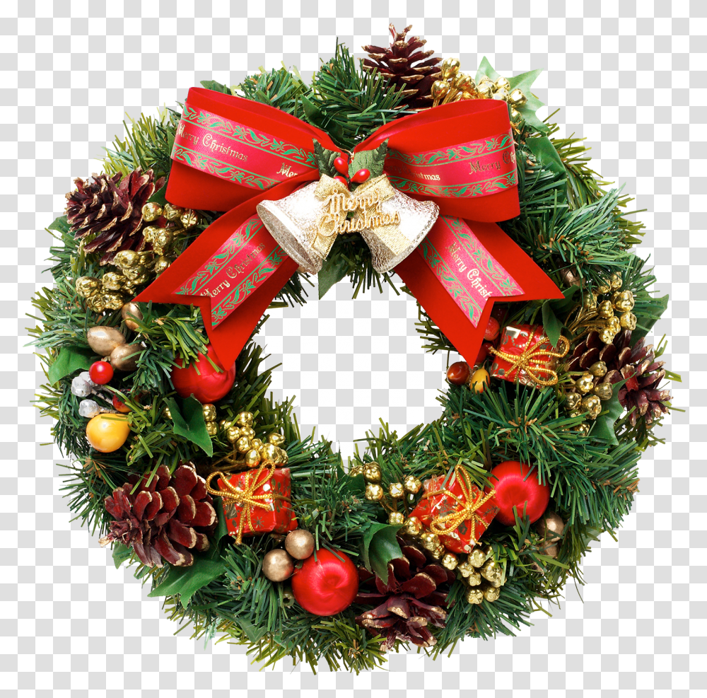 Christmas Wreath Download Real Christmas Wreath, Green Transparent Png