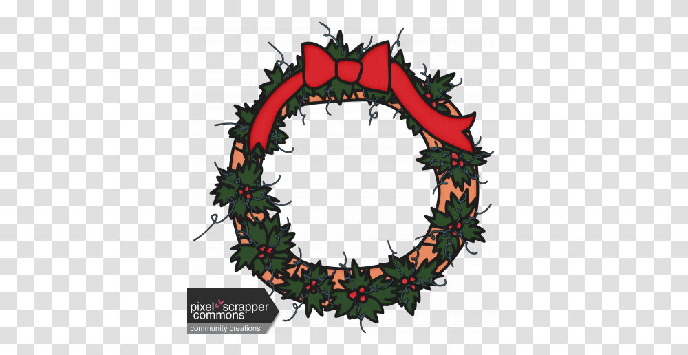 Christmas Wreath Frame Graphic, Alphabet, Label, Number Transparent Png