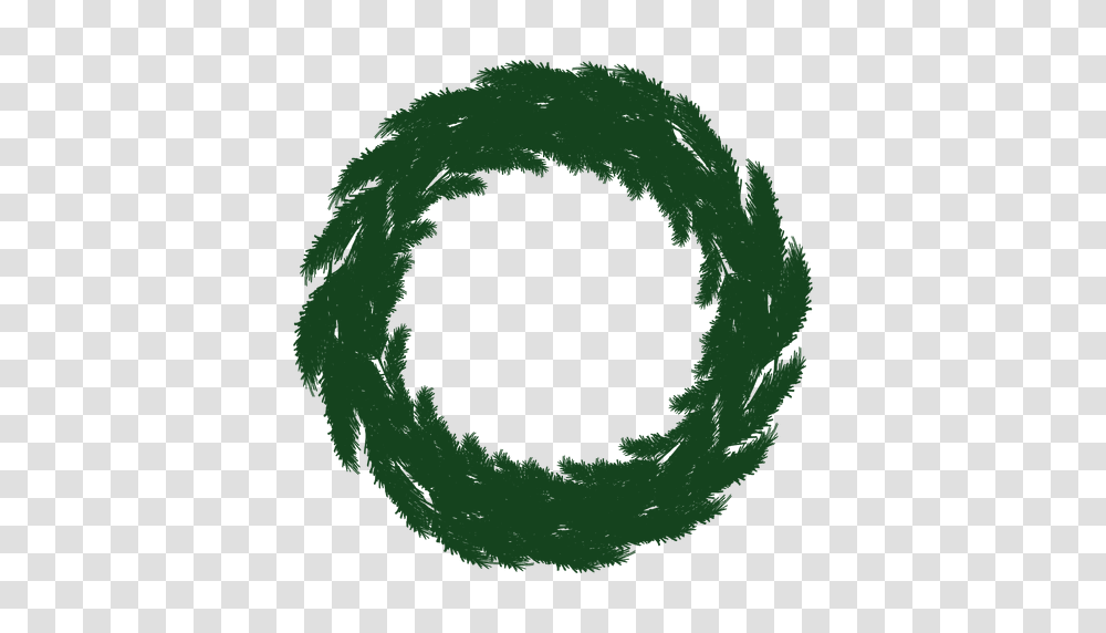 Christmas Wreath Green Silhouette, Sphere, Nature, Painting, Land Transparent Png