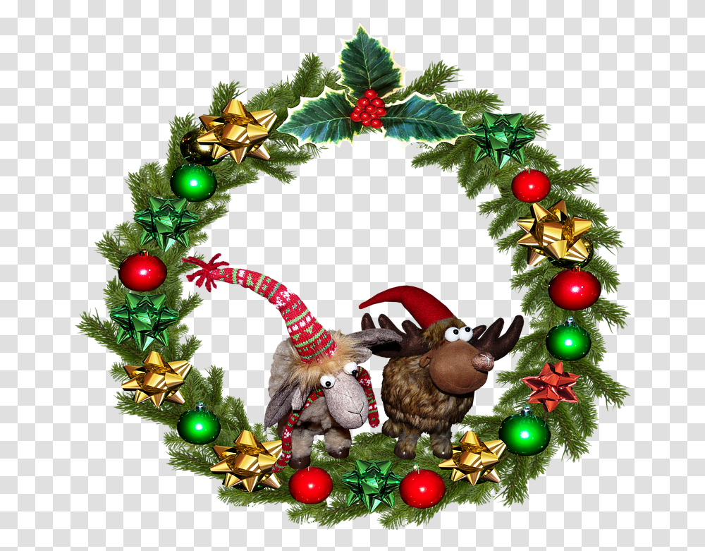 Christmas Wreath Greeting Card Free Photo On Pixabay Christmas Wreath Funny, Christmas Tree, Ornament, Plant,  Transparent Png