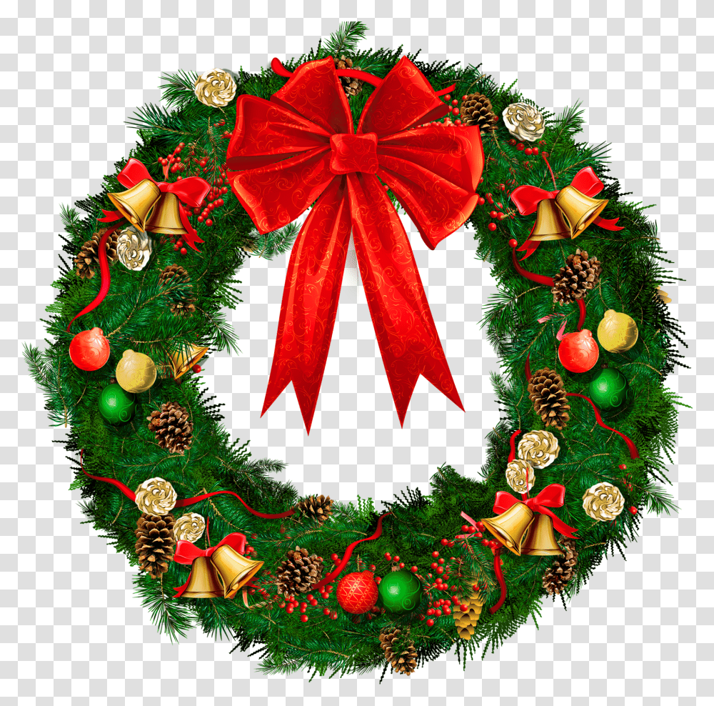 Christmas Wreath, Holiday, Christmas Tree, Ornament, Plant Transparent Png