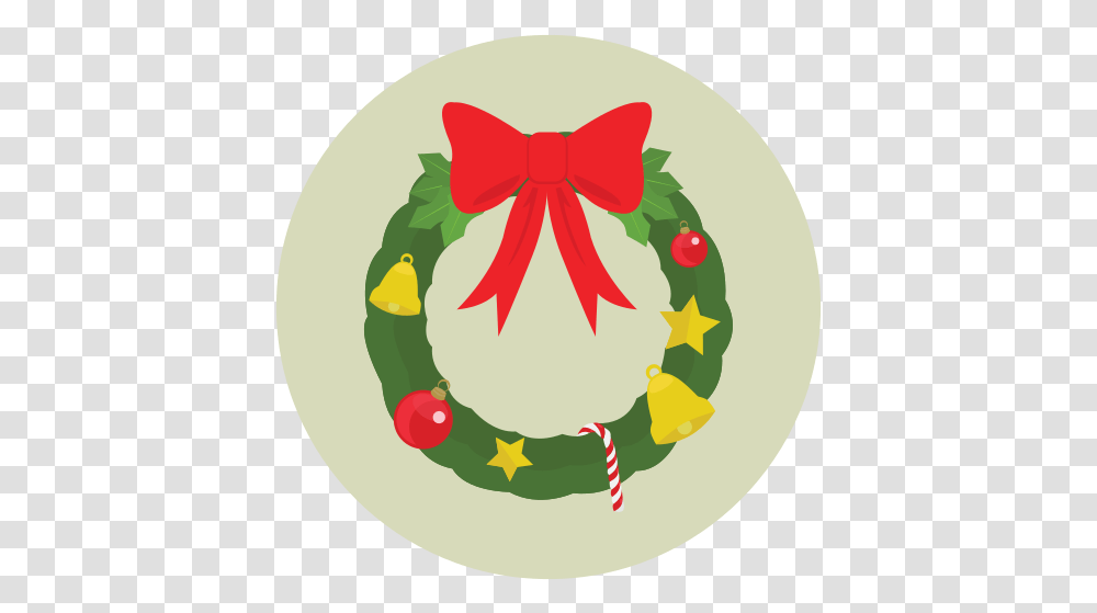 Christmas Wreath Icon Free Download And Vector Wreath, Dish, Meal, Food, Bowl Transparent Png