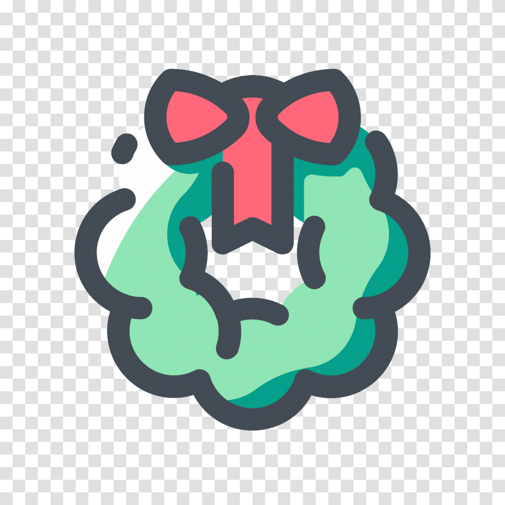 Christmas Wreath Icon, Sweets, Food, Confectionery, Heart Transparent Png