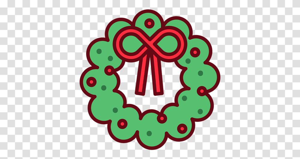 Christmas Wreath Icon & Svg Vector File Rainbow Takashi Murakami Flower, Heart, Alphabet, Text Transparent Png
