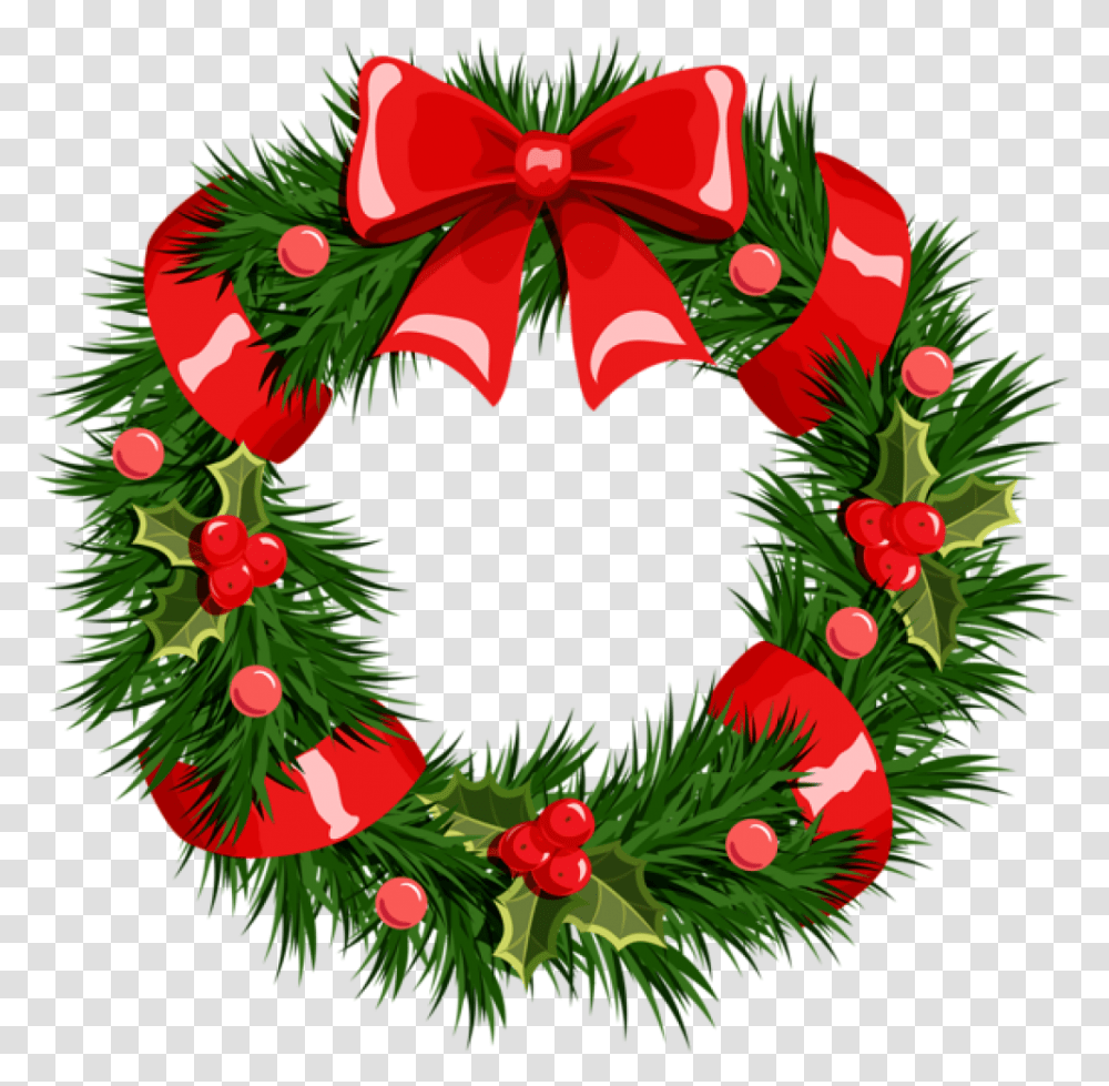 Christmas Wreath No Background, Green Transparent Png