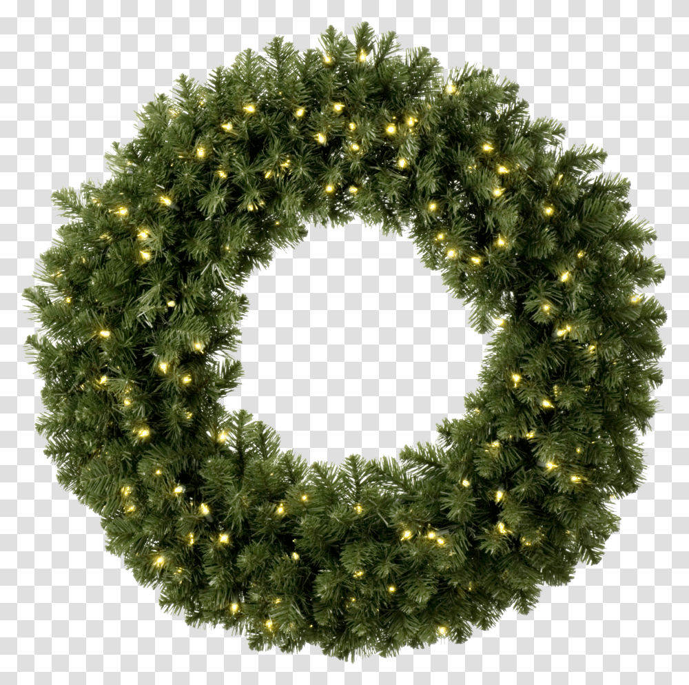 Christmas Wreath Photo Christmas Wreath Lights Transparent Png