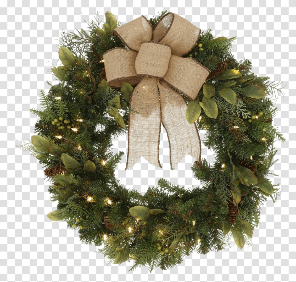 Christmas Wreath Picture Real Christmas Wreath, Christmas Tree, Ornament, Plant Transparent Png
