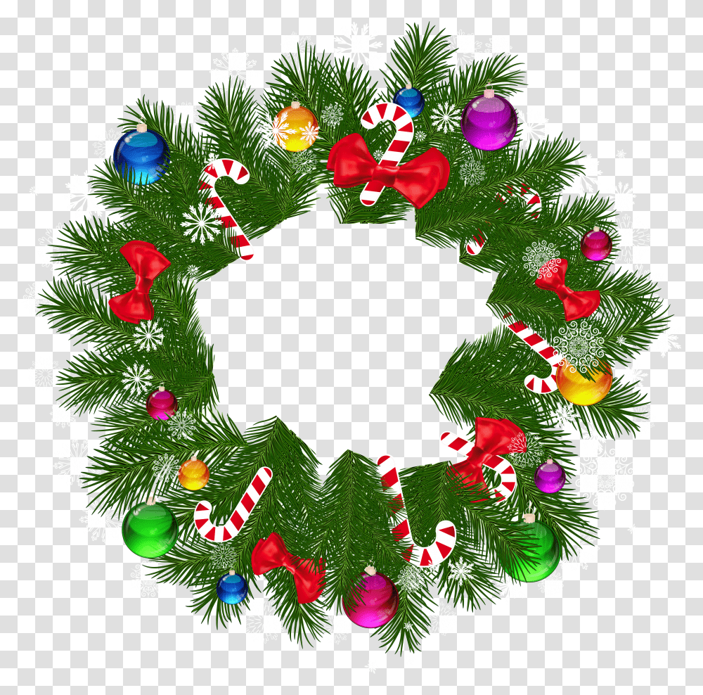 Christmas Wreath Picture Wreaths Christmas Wreath Clipart Transparent Png