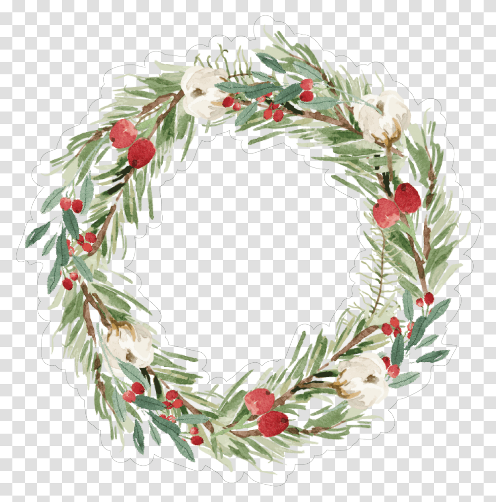 Christmas Wreath Print Amp Cut File Wreath, Plant, Flower, Blossom, Pattern Transparent Png