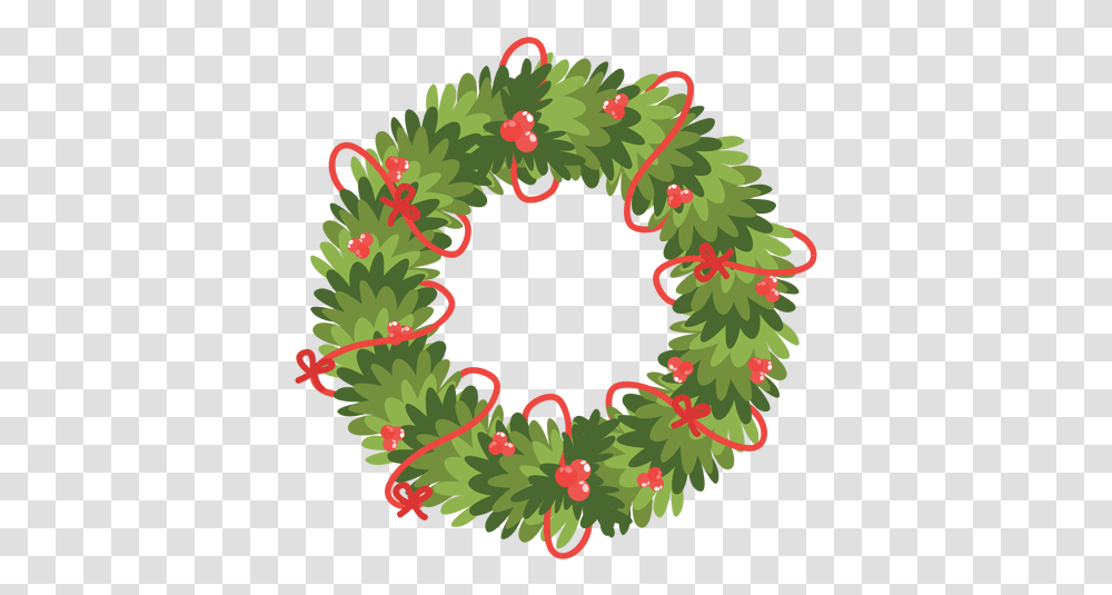 Christmas Wreath Red Bows Icon 13 & Svg Christmas Wreath Icon,  Transparent Png
