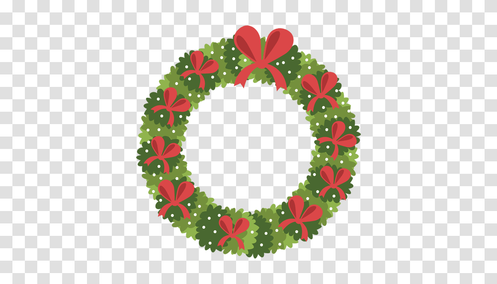 Christmas Wreath Red Bows Icon, Rug, Floral Design Transparent Png