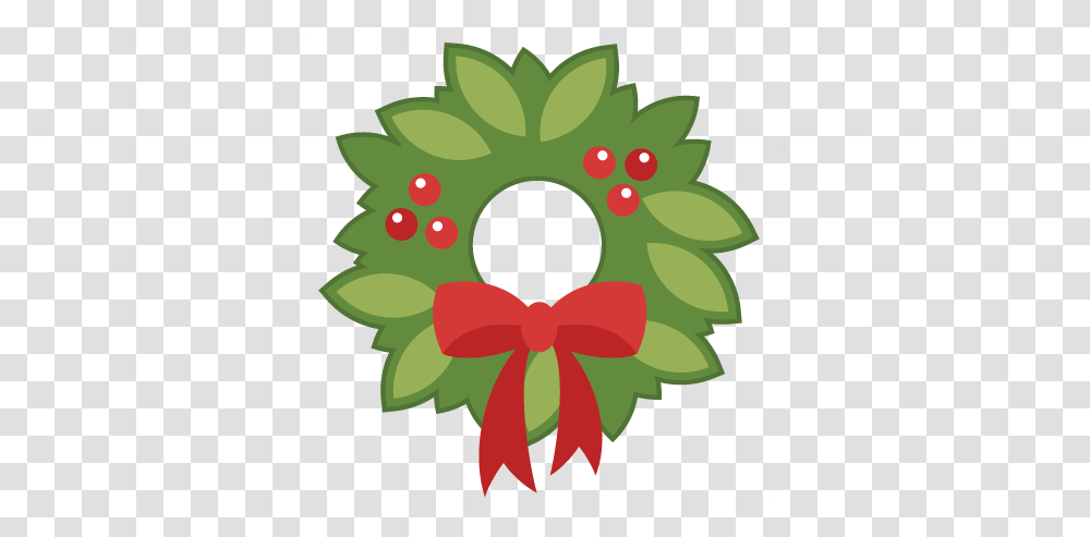 Christmas Wreath Svg Cutting Files Free Cuts Christmas Wreath Svg, Plant, Green, Graphics, Art Transparent Png