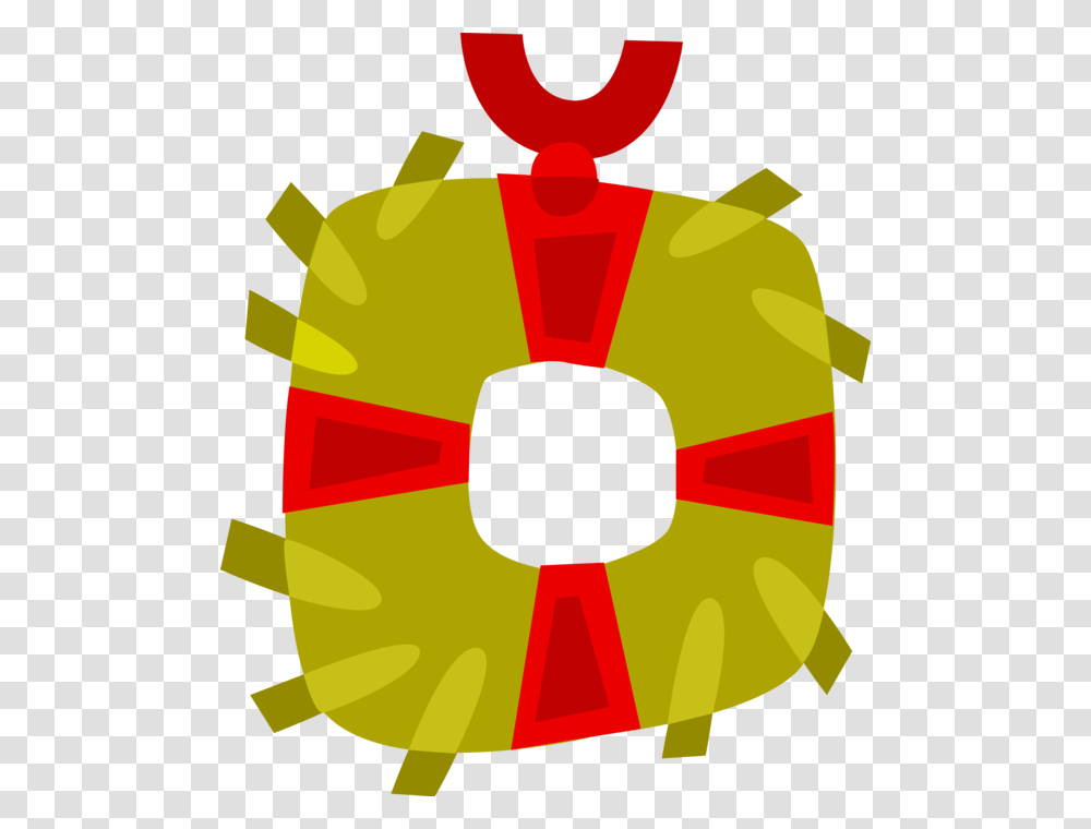 Christmas Wreath Vector Illustration, Parachute, Life Buoy Transparent Png