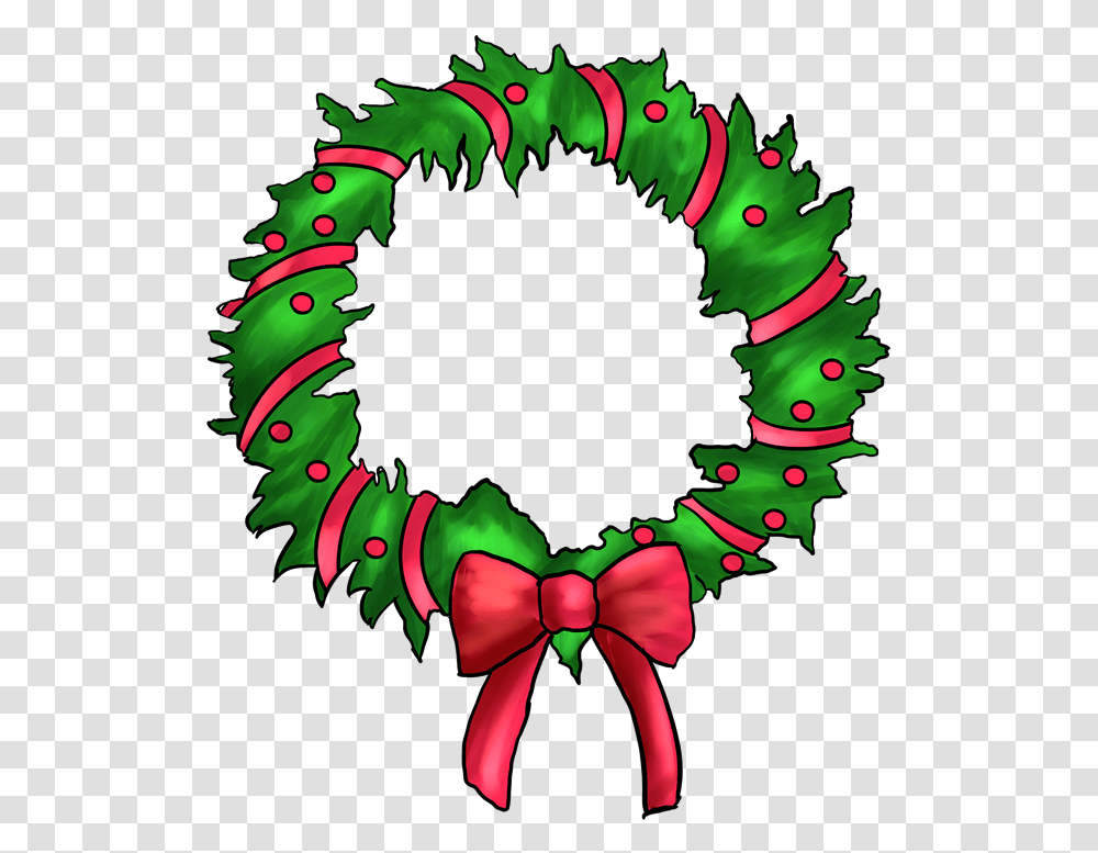 Christmas Wreaths Clipart Design Vector Royalty Free Cartoon Christmas Wreath, Person, Human Transparent Png