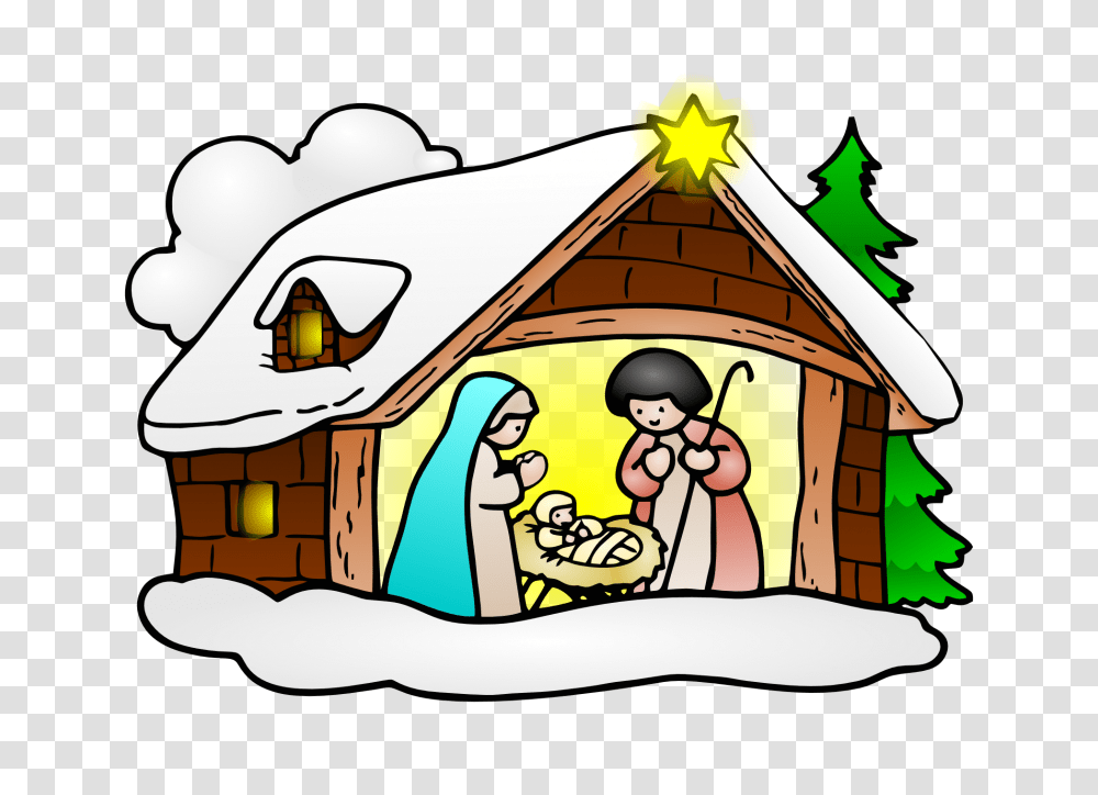 Christmaschild Clipart Christmas Religious Clip, Nature, Outdoors, Building, Countryside Transparent Png