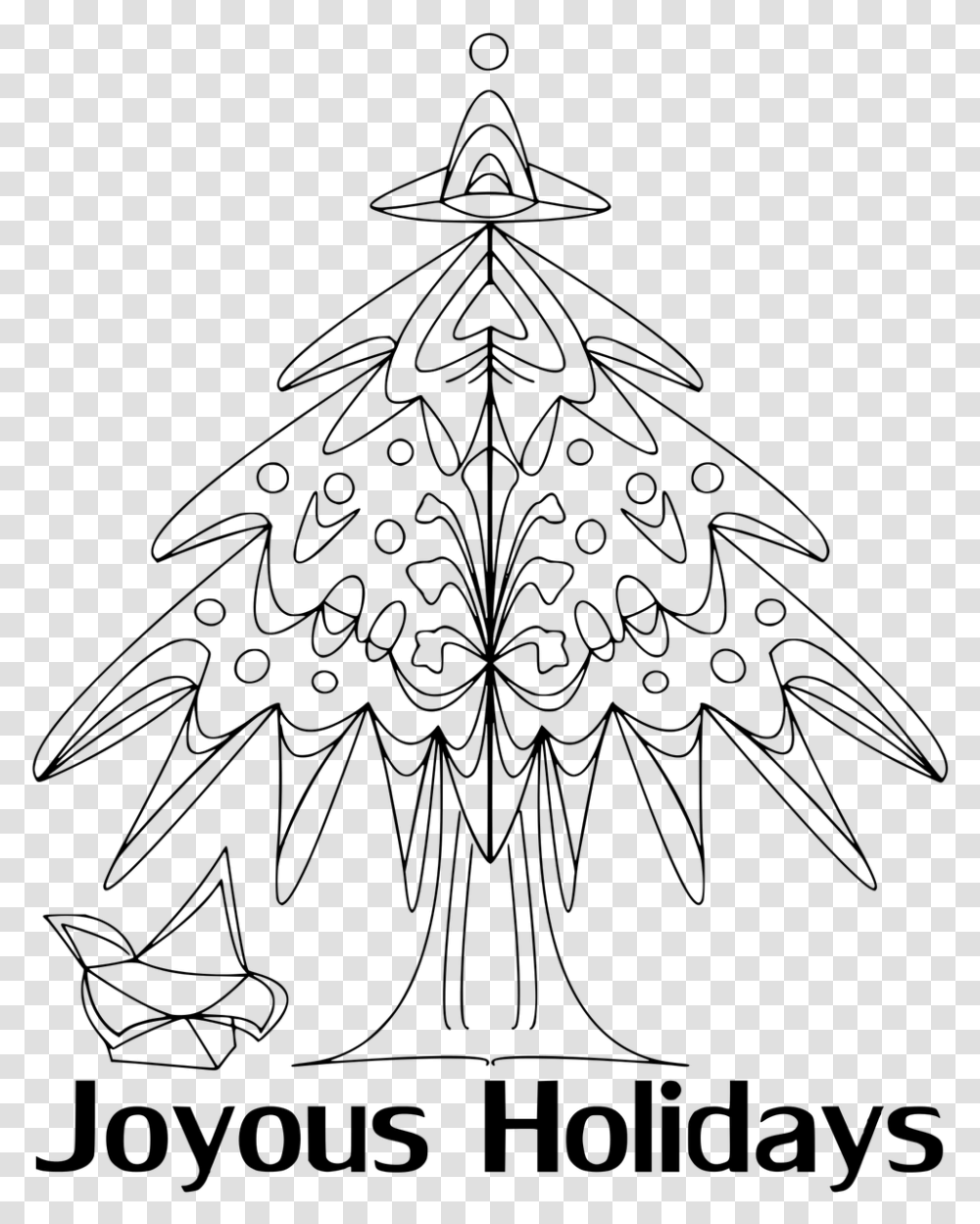 Christmaschristmas Treeholidaychristmas Tree Vectoradult Line Art, Gray, World Of Warcraft Transparent Png