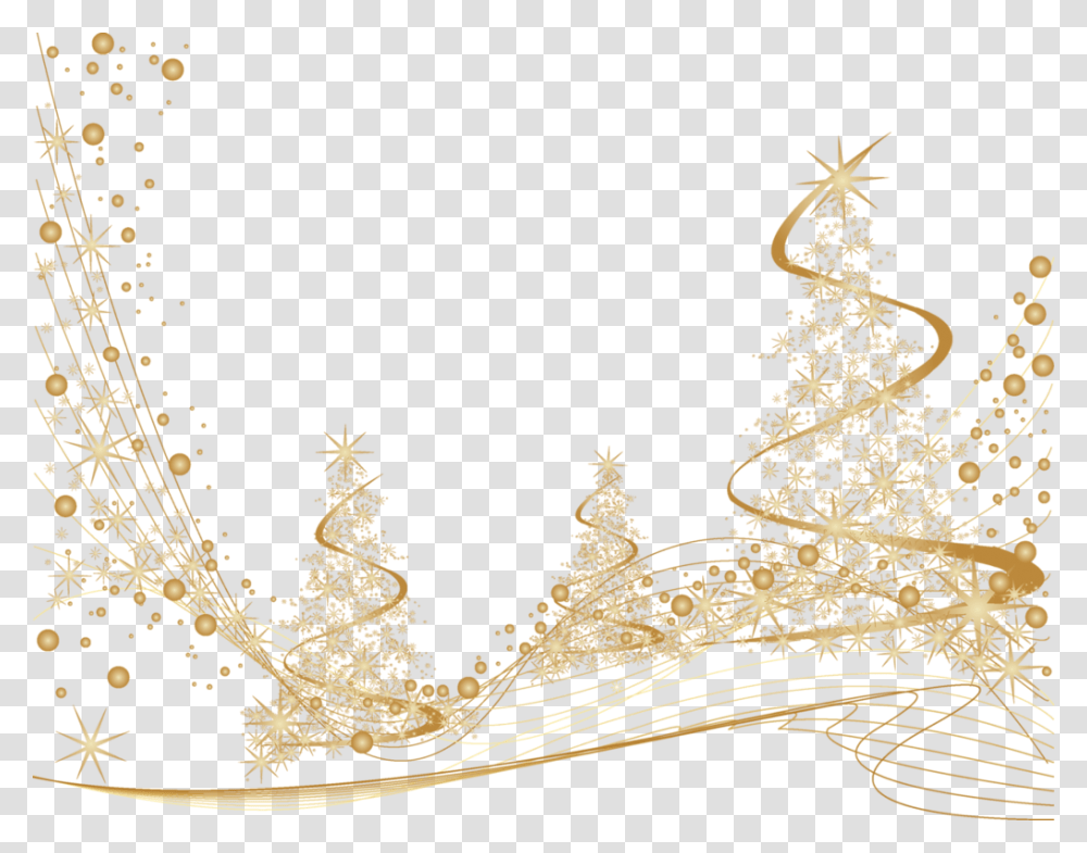 Christmastree Star Stars Gold Sparkle Spiral Boules Noel Or, Ornament, Plant, Christmas Tree, Lighting Transparent Png