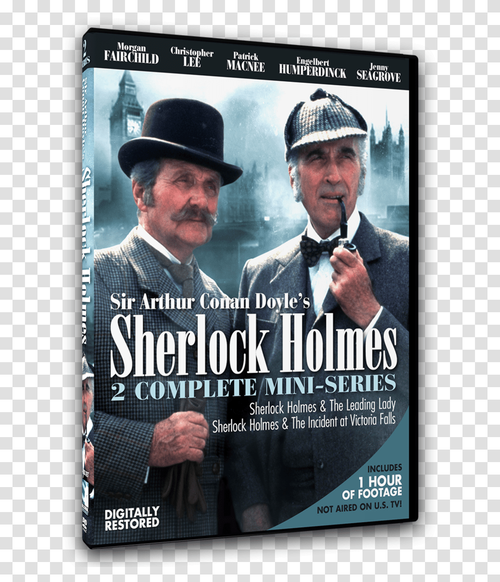 Christopher Lee Sherlock Holmes, Hat, Person, Advertisement Transparent Png