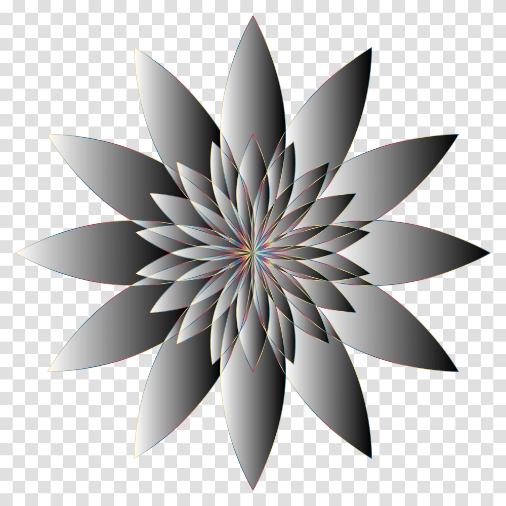 Chromatic Flower 16 No Background Clip Arts, Ornament, Pattern, Fractal Transparent Png