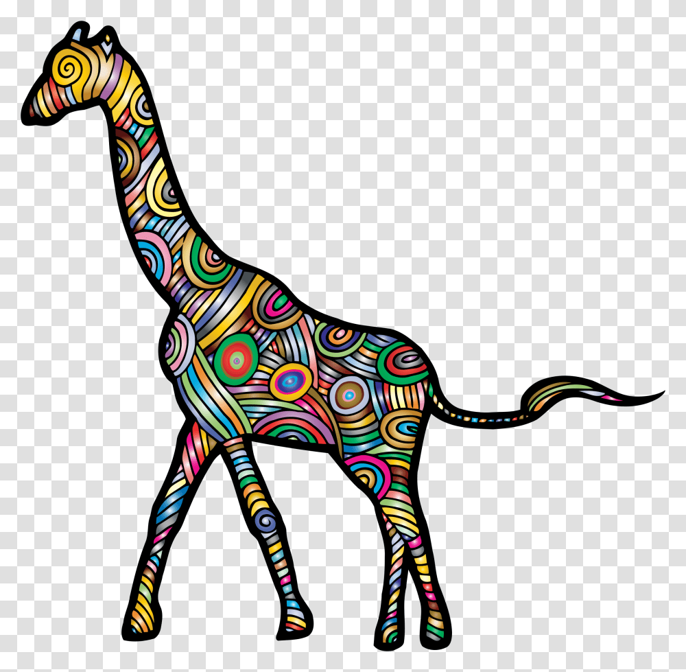Chromatic Stylized Giraffe Icons, Mammal, Animal, Wildlife, Zebra Transparent Png