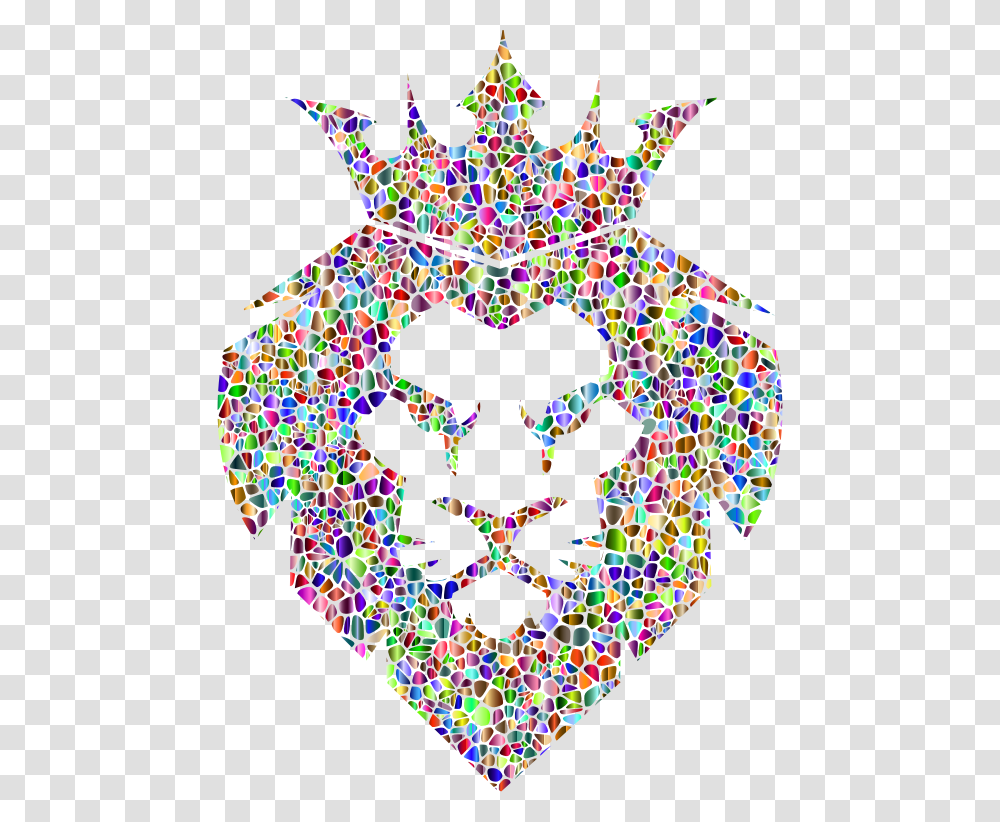 Chromatic Tiles Lion King No Background Lion Logo Black And White, Pattern, Stained Glass, Rug Transparent Png