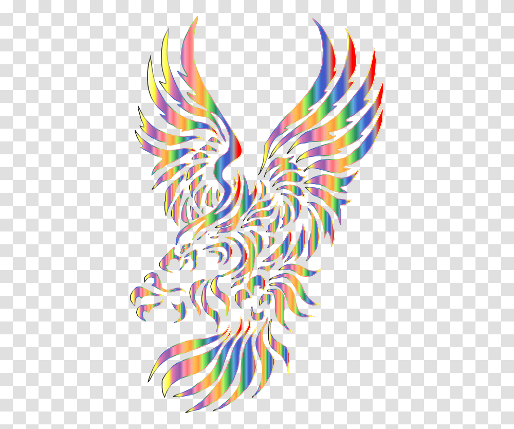 Chromatic Tribal Eagle 2 2 No Background Tribal Eagle Tattoo For Men, Skin, Pattern Transparent Png