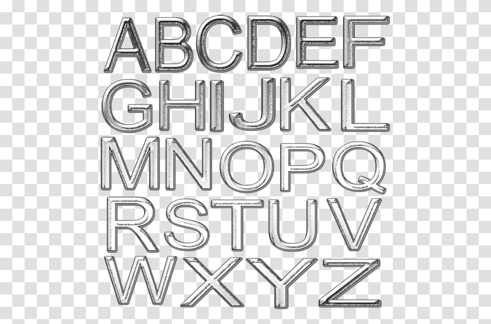 Chrome Alphabet, Word, Flyer, Poster Transparent Png