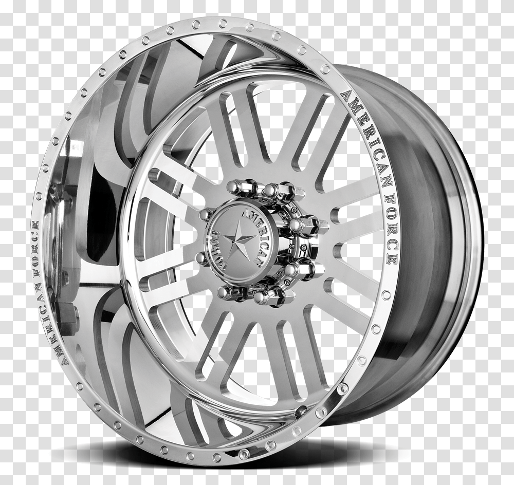 Chrome American Force Rims, Wheel, Machine, Tire, Car Wheel Transparent Png